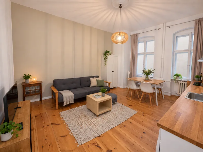 Möblierte 2-Zimmer-Altbauwohnung im Weichsel-Kiez | 2 Min. zum Maybachufer | ruhig zum Innenhof — photo 1